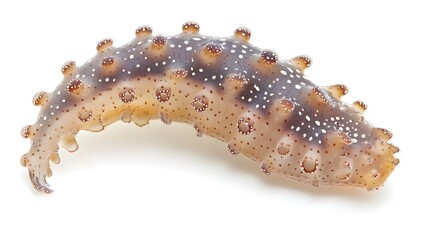 Sea cucumbers isolated on the white background.