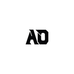 AO monogram logo design letter text name symbol monochrome logotype alphabet character simple logo