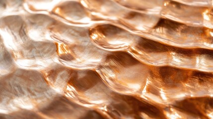 Hammered copper texture with soft, organic patterns and reflections 