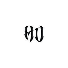 AO monogram logo design letter text name symbol monochrome logotype alphabet character simple logo