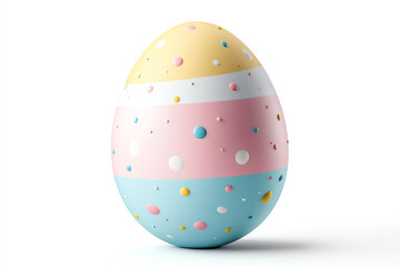 Colorful easter egg with playful polka dots for festive celebrations and decorations