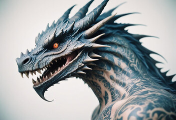 a photo of dragon head generative AI