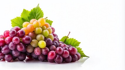 Fototapeta premium Flat Grape Bunch Illustration for Fresh Produce Concepts and Healthy Eating Ideas