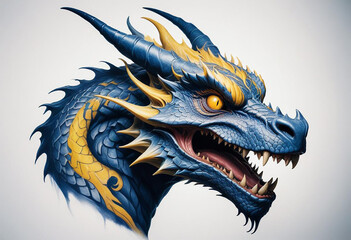 a photo of dragon head generative AI