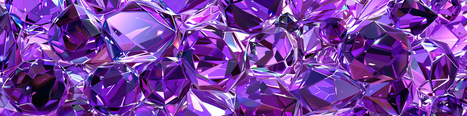 Obraz premium Prismatic Purple: A kaleidoscope of purple and violet shapes and patterns tumbling and twisting, creating a dazzling display as they move across the screen.