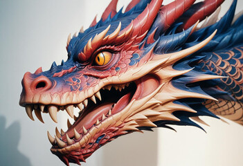 a photo of dragon head generative AI