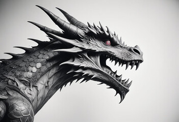 a photo of dragon head generative AI