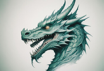 a photo of dragon head generative AI