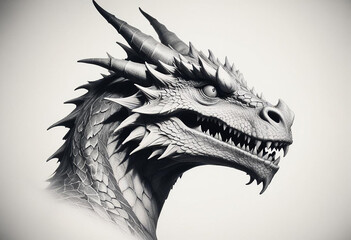a photo of dragon head generative AI