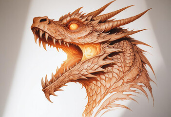 a photo of dragon head generative AI