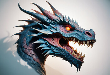 a photo of dragon head generative AI