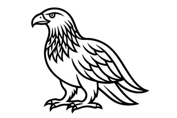 Creative Cute Bird line art vector design with a white background 