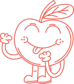 recommend clip art: Line Art Character Food Reatil Set Illustration