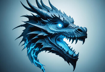 a photo of dragon head generative AI