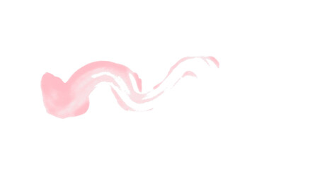 Isolated pink brush strokes on transparent background.