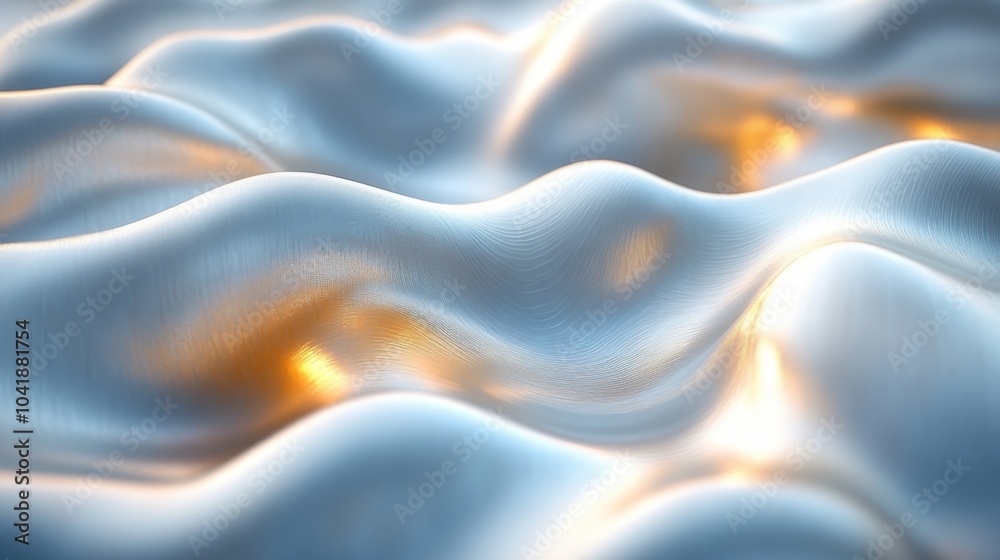 Poster gentle, flowing textures blend seamlessly with soft, warm light, creating an inviting and peaceful e