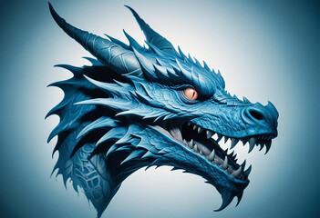 a photo of dragon head generative AI
