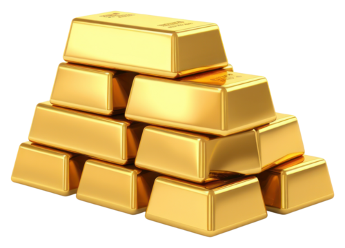 PNG Gold bars white background investment treasure.