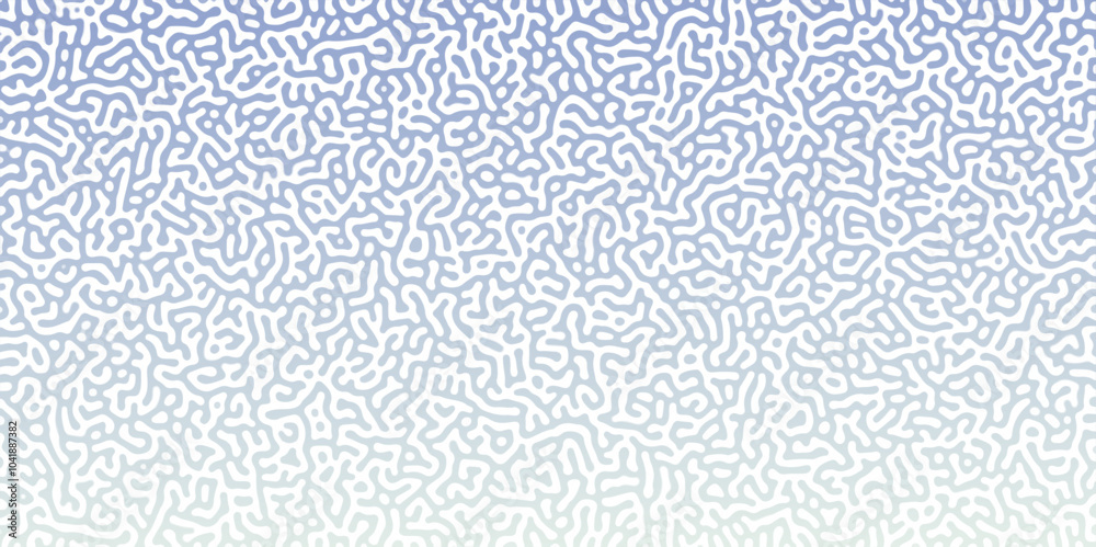 Poster Turing Abstract Pattern, suitable for any business. White and blue color diffusion reaction seamless pattern.An abstract Reaction-diffusion or Turing pattern formation, coral reef, natural texture,