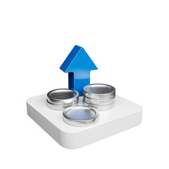 financial and banking concept of statistics and analyze graph. Real estate property investment concept. Asset management, Interest rates, inflation, loan mortgage, increase tax. 3d render