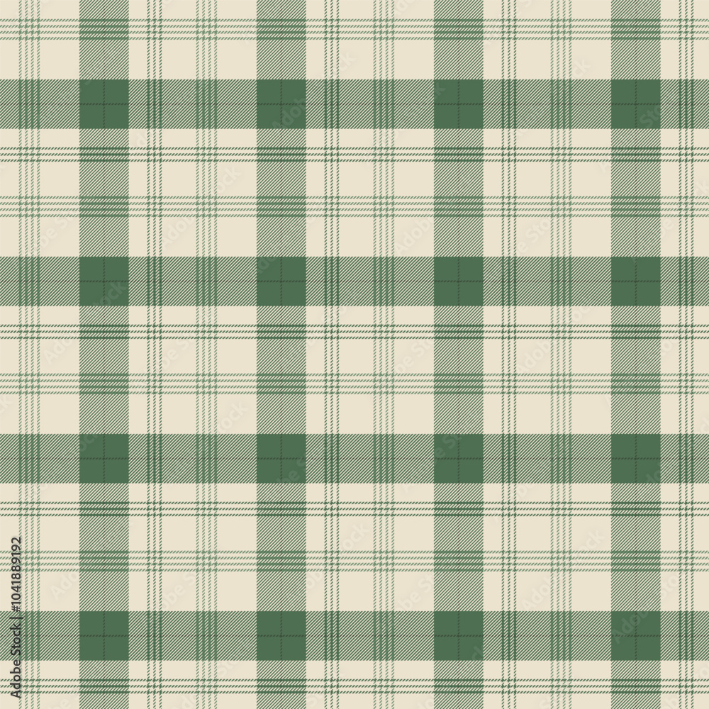 Poster plaid with twill weave repeat pattern.gingham seamless pattern in green and beige.checkered tartan w