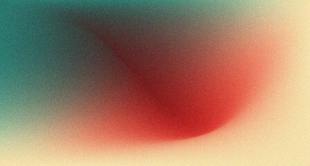 Abstract  red green yellow gradient grainy background, blurred colors noise textured banner design,