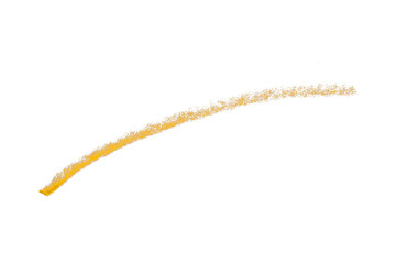 Isolated yellow pencil line on transparent background.