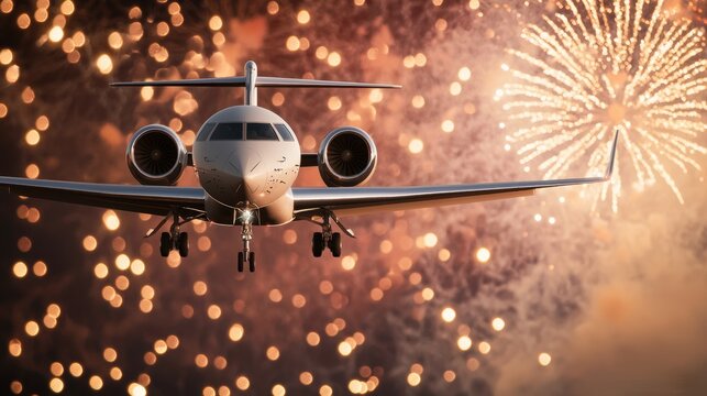 Private Jet Fireworks.