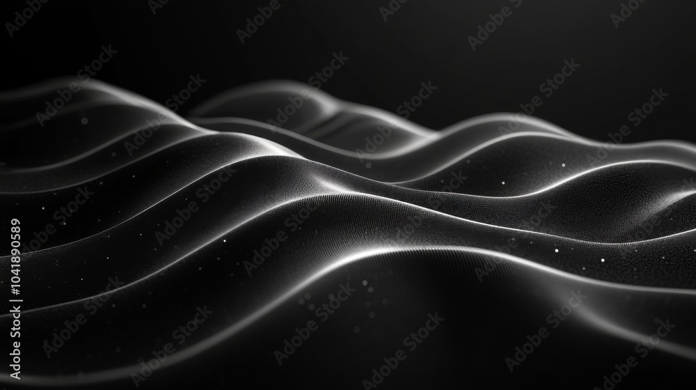 Aufkleber curves and undulations of a dark surface evoke an intriguing visual depth, as soft light accentuates