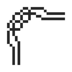 Fototapeta premium border frame corner pixel art