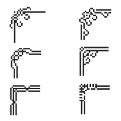border frame corner bundle pixel art