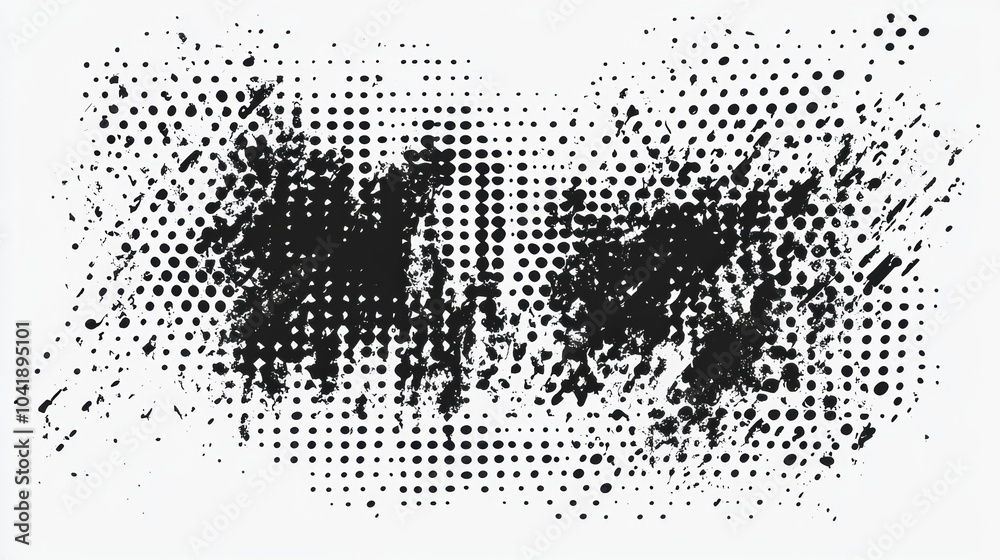 Aufkleber distressed overlay texture. grunge effect with abstract halftone design