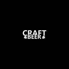Craft beer logo icon isolated on dark background