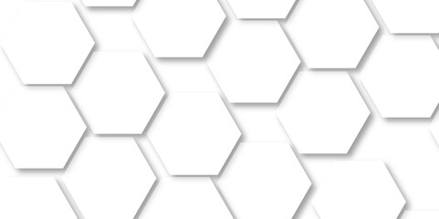 Abstract background with honeycombs seamless pattern hexagon. 3D Futuristic abstract honeycomb mosaic white background. geometric mesh cell texture. modern futuristic wallpaper.