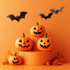 halloween background with pumpkin