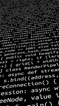 Conceptual java code of web page or javascript programming concept. Simulation of abstract software computer programming code.