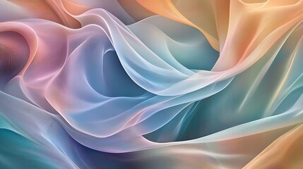 Fototapeta premium Seamless flowing curves in soft pastel hues creating a sense of relaxation and tranquility