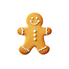 Gingerbread Man Cookie Isolated on on white background