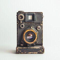 Vintage Box Camera with Worn Detailing