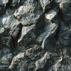 Detailed close-up of rugged natural rock surface, highlighting texture and patterns.