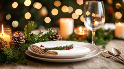 Christmas Table Setting.