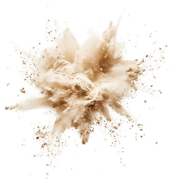 PNG A flying vanila powder splash background white white background.
