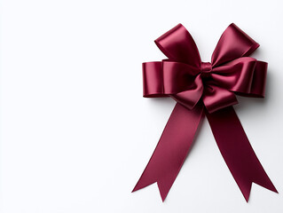 Fototapeta premium bold oversized Christmas bow in classic red, perfect for festive decorations and gift wrapping. Its elegant design adds cheerful touch to any holiday celebration