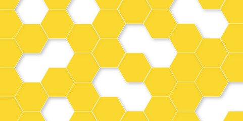 Abstract white background with hexagon and hexagonal background. Luxury white pattern with hexagons. abstract 3d hexagonal background with shadow. 3D futuristic abstract honeycomb mosaic background.