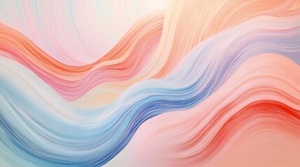 Fluid flowing lines in soft pastel tones blending seamlessly for a relaxing visual