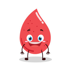 cute happy expression of blood character