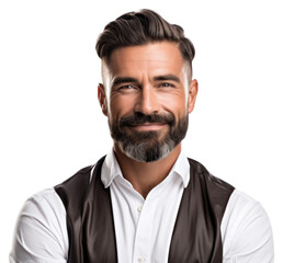 Fototapeta premium PNG Portrait beard adult smile.