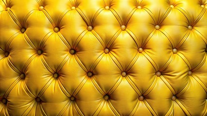 Fototapeta premium Aerial view of yellow retro vintage tufted sofa upholstery texture background