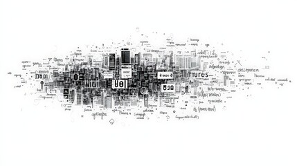Obraz premium Modern Smart Thermostats Illustration in Black and White