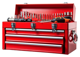 PNG Car service tool box white background.